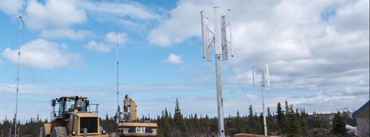 A school of vertical wind turbines rises in Igiugig